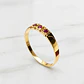 Anillo medio cintillo tres Rubíes Oro 18k   - Miniatura 1