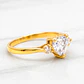 Anillo corazon circones Oro 18k - Miniatura 3