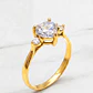 Anillo corazon circones Oro 18k - Miniatura 2