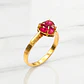 Anillo Chaton Rubí Oro 18k  - Miniatura 2