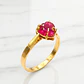 Anillo Chaton Rubí Oro 18k  - Miniatura 3