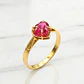 Anillo Chaton Rubí Oro 18k  - Miniatura 4