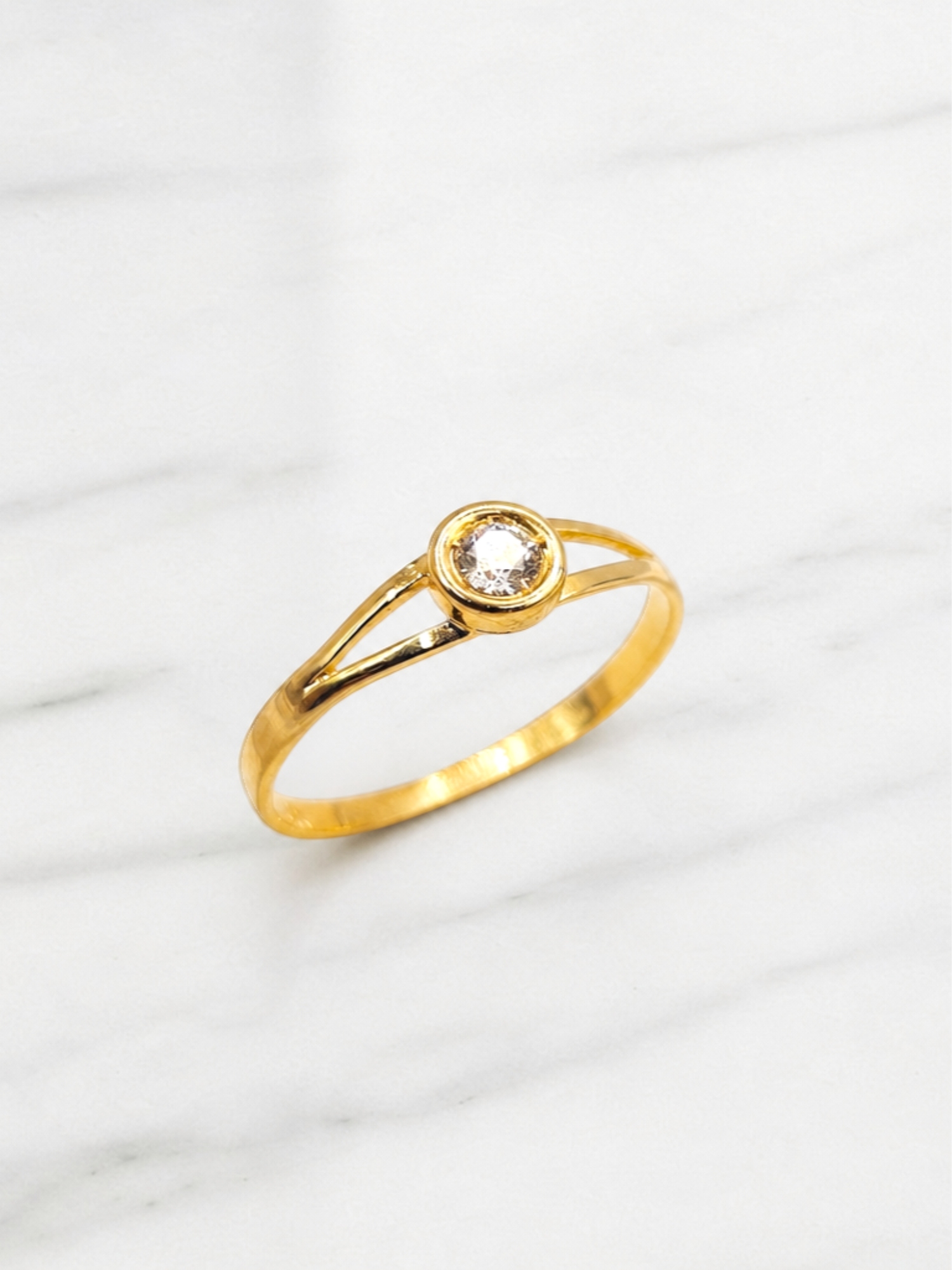 Anillo punto de círculo 2 grs Oro 18k 4