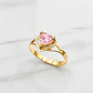 Anillo corazón rosa de francia Oro 18k - Miniatura 3