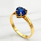 Anillo corazón zafiro Oro 18k - Miniatura 3