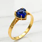 Anillo corazón zafiro Oro 18k - Miniatura 2