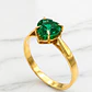 Anillo Chaton esmeralda Oro 18k - Miniatura 2