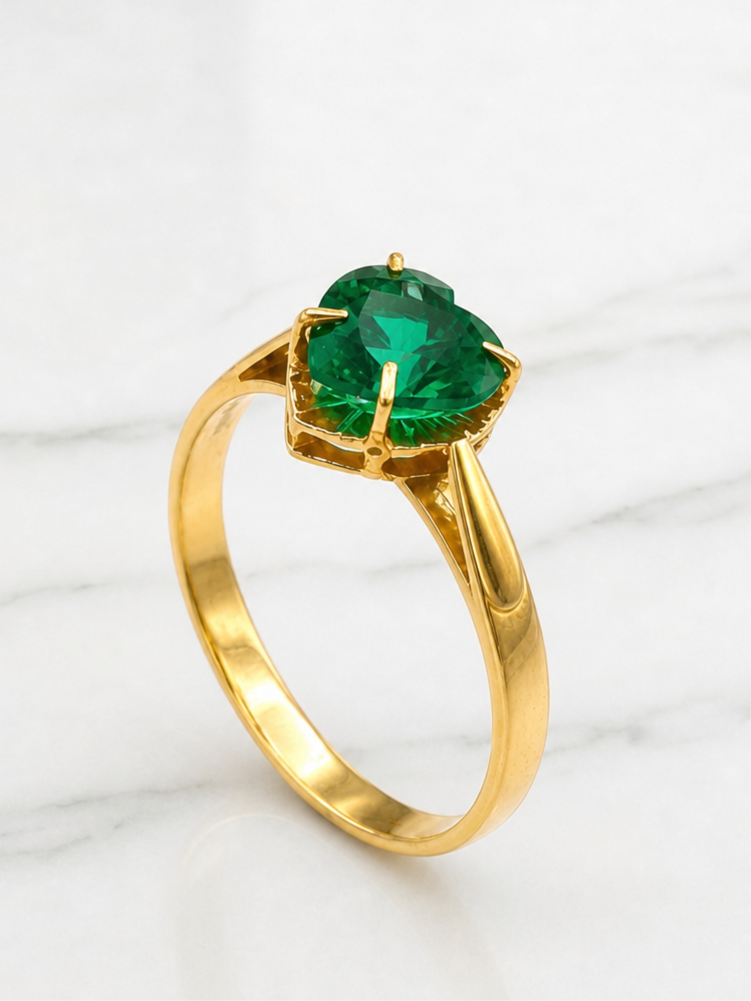 Anillo Chaton esmeralda Oro 18k 3