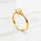 Anillo reina tres circones Oro 18k - Miniatura 5