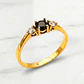 Anillo condesa onix y circón Oro 18k - Miniatura 3