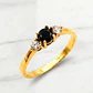 Anillo condesa onix y circón Oro 18k - Miniatura 4