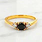 Anillo condesa onix y circón Oro 18k - Miniatura 5
