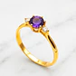 Anillo reina amatista y circones Oro 18k - Miniatura 2