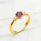 Anillo reina amatista y circones Oro 18k - Miniatura 5