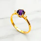 Anillo reina amatista y circones Oro 18k - Miniatura 1