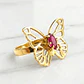Anillo Mariposa rubi oro 18k - Miniatura 1
