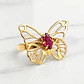 Anillo Mariposa rubi oro 18k - Miniatura 3