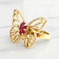 Anillo Mariposa rubi oro 18k - Miniatura 2