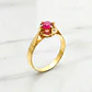 Anillo Chatón circular rubí Oro 18k - Miniatura 2
