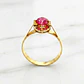 Anillo Chatón circular rubí Oro 18k - Miniatura 3