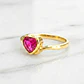 Anillo corazón rubí Oro 18k - Miniatura 2