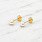 Aros abridores perla chicos Oro 14k - Miniatura 1