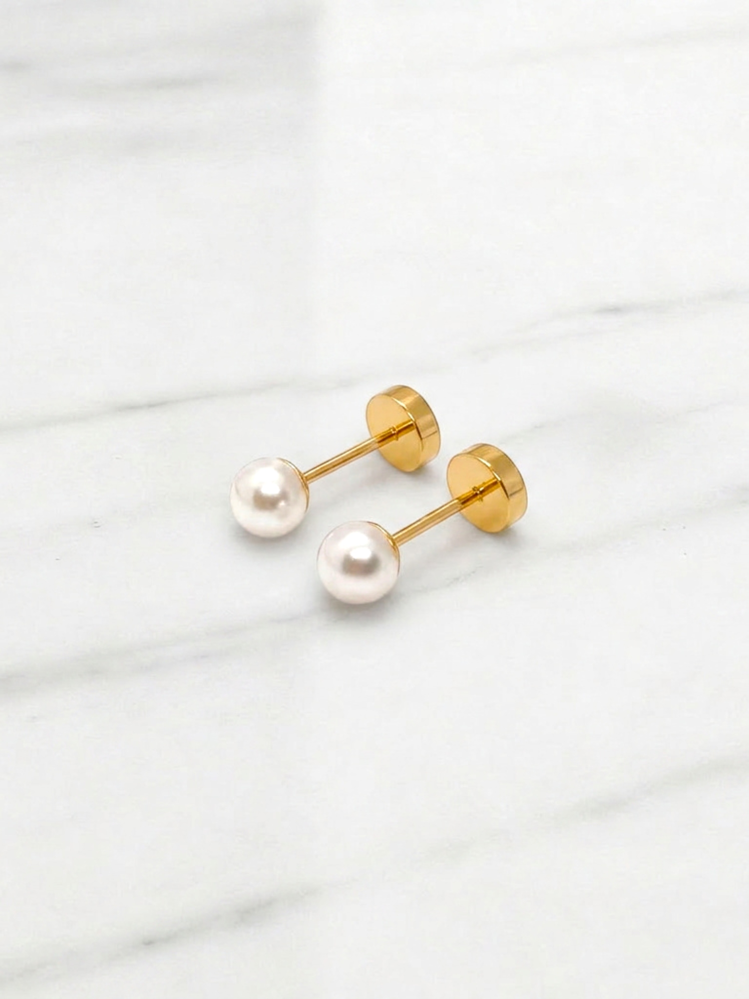 Aros abridores perla chicos Oro 14k 2