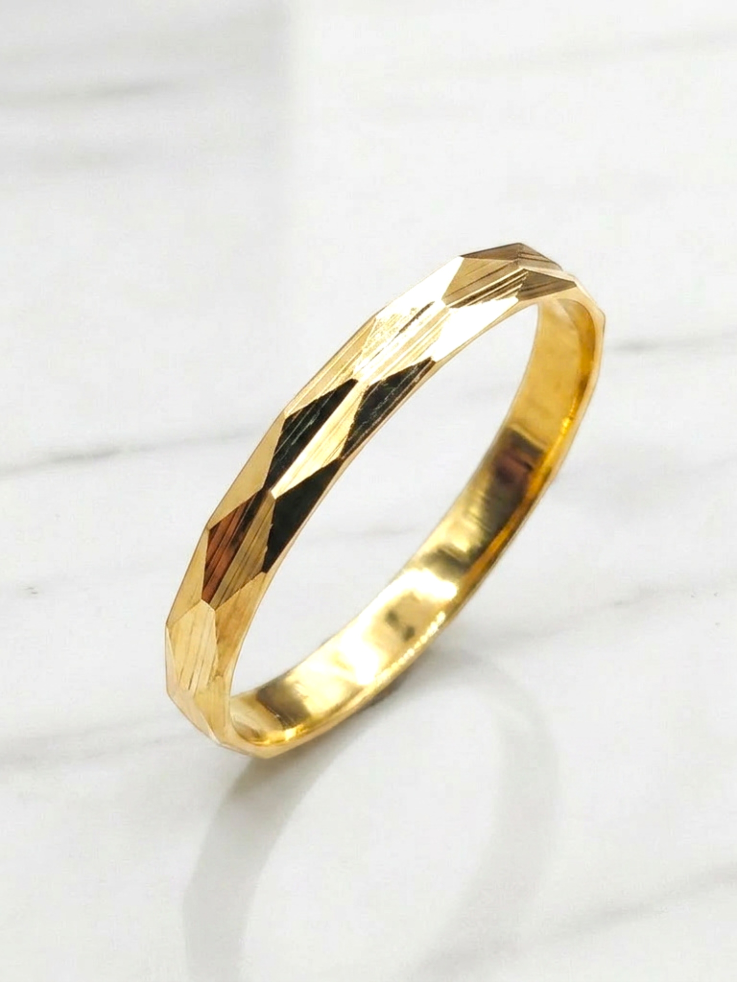 Ilusión tallada rombo 2 mm Oro 18k  3