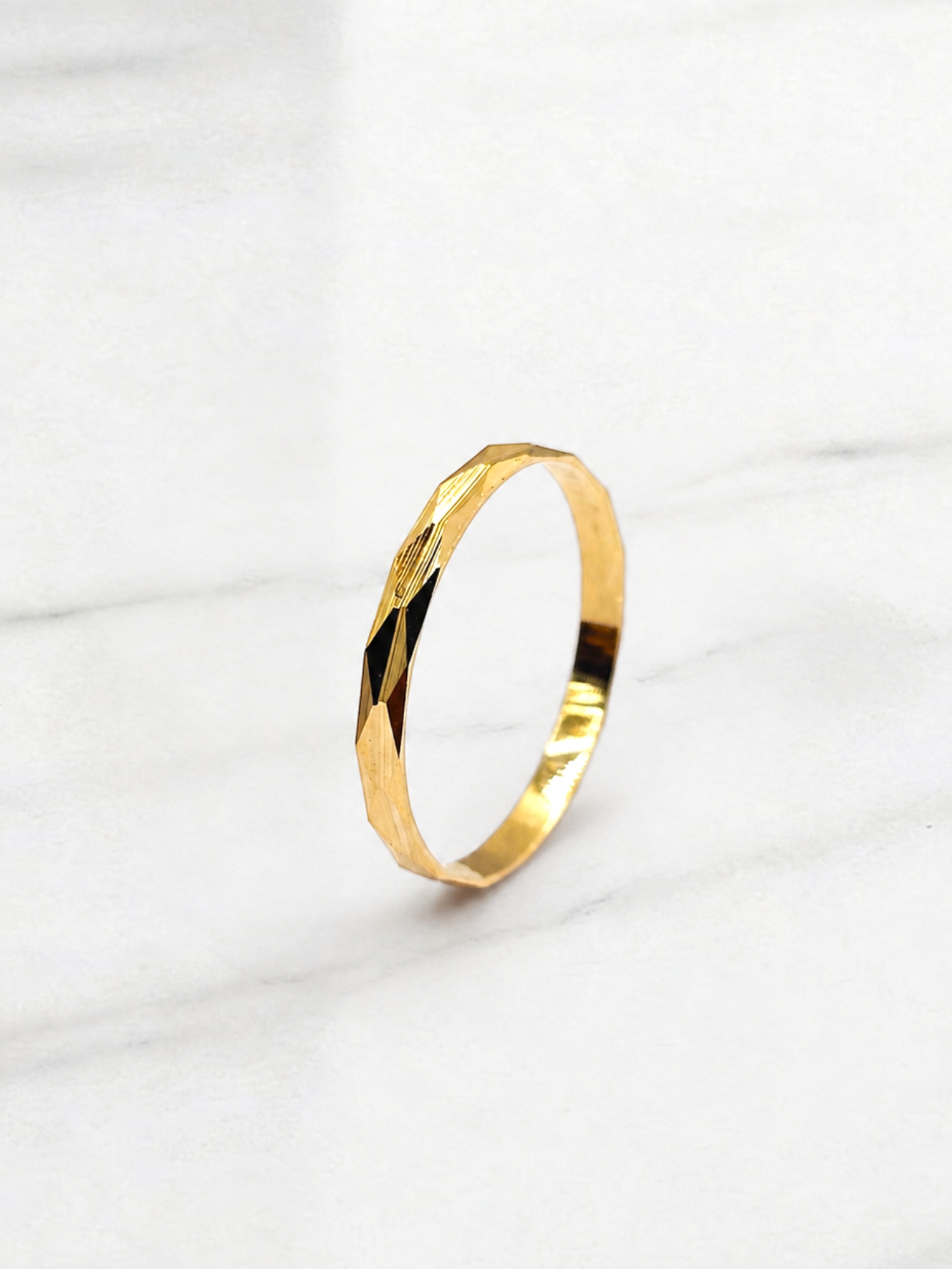 Ilusión tallada rombo 2 mm Oro 18k  4