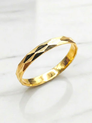 Ilusión tallada rombo 2 mm Oro 18k 