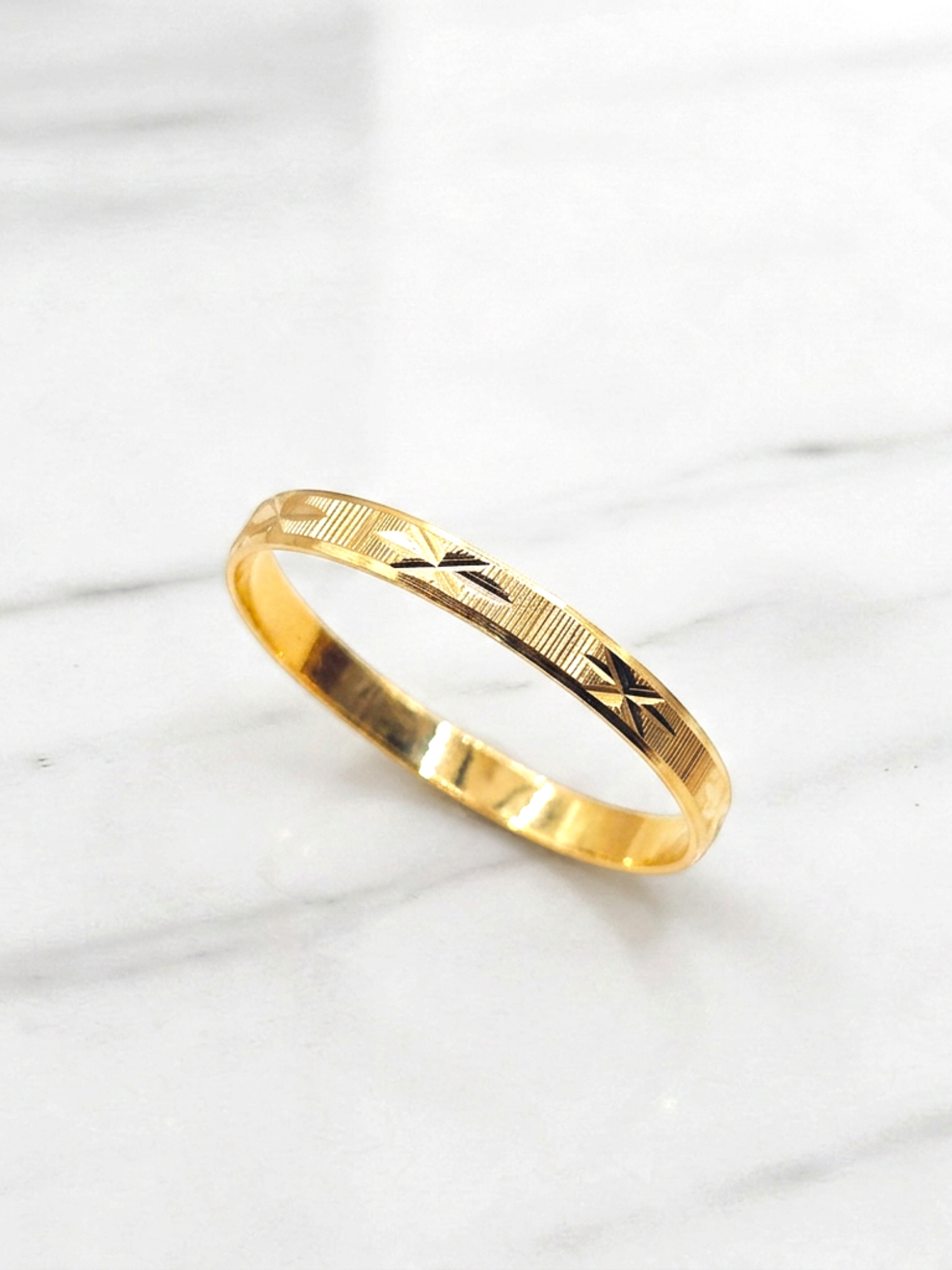 Ilusión asterisco 2 mm Oro 18k  4