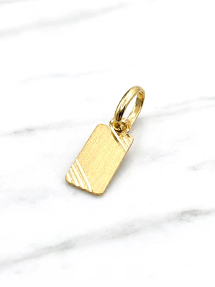 Colgante placa 1.7 cm Oro 18k 