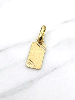 Colgante placa 1.7 cm Oro 18k 