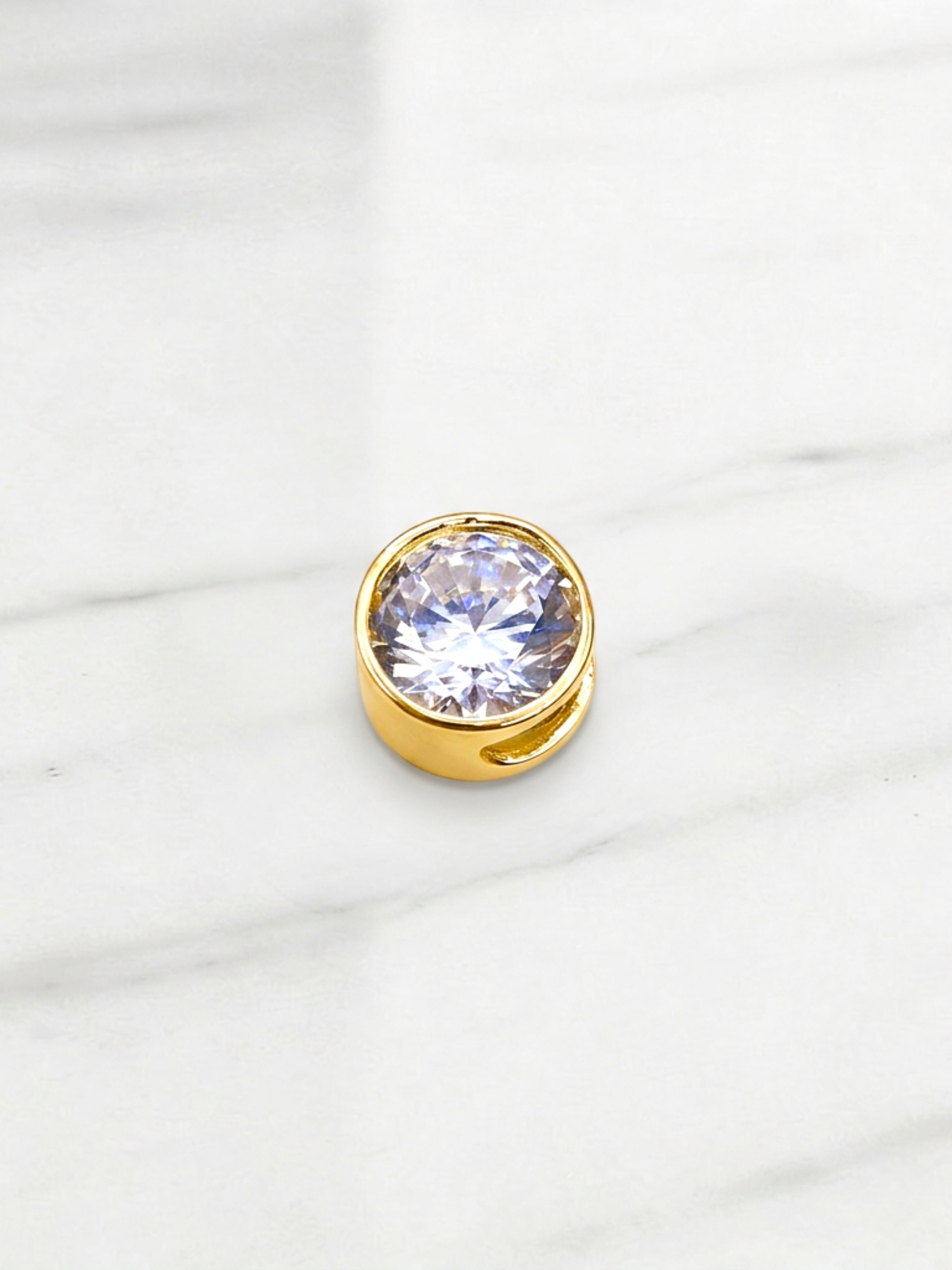 Colgante Punto de luz circón Oro 18k 1