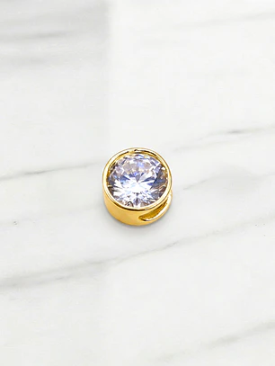 Colgante Punto de luz circón Oro 18k