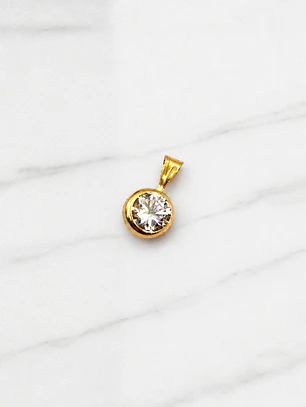 Colgante punto de luz circón Oro 18k