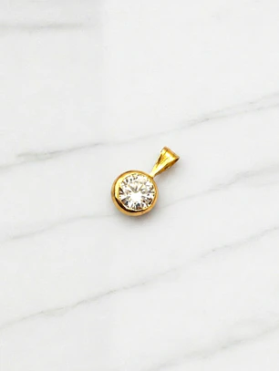 Colgante punto de luz circón Oro 18k