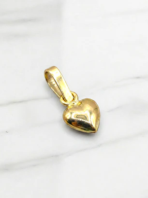 Colgante corazón inflado Oro 18k