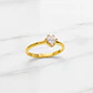 Anillo solitario corazon Oro 18k   - Miniatura 3