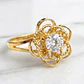 Anillo doble rosa circon Oro 18k - Miniatura 1