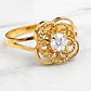Anillo doble rosa circon Oro 18k - Miniatura 3