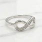 Anillo eterno circónes Oro blanco 18k - Miniatura 2