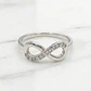 Anillo eterno circónes Oro blanco 18k - Miniatura 1