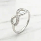 Anillo eterno circónes Oro blanco 18k - Miniatura 3