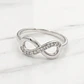 Anillo eterno circónes Oro blanco 18k - Miniatura 4