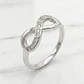 Anillo eterno circónes Oro blanco 18k - Miniatura 5