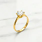 Anillo solitario circón 6 grifas Oro 18k - Miniatura 3