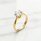 Anillo solitario circón 6 grifas Oro 18k - Miniatura 4