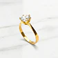 Anillo solitario circón 6 grifas Oro 18k - Miniatura 1