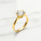 Anillo solitario circón 6 grifas Oro 18k - Miniatura 2